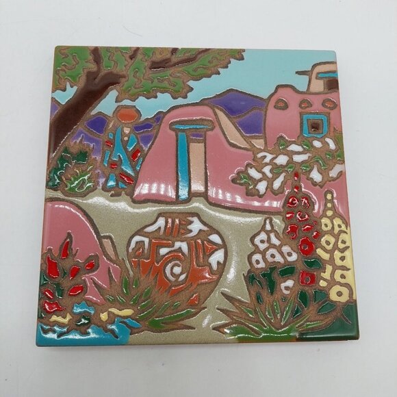 Mag Mor Studios Southwest Tile House Scenic Scene READ - Picture 1 of 10